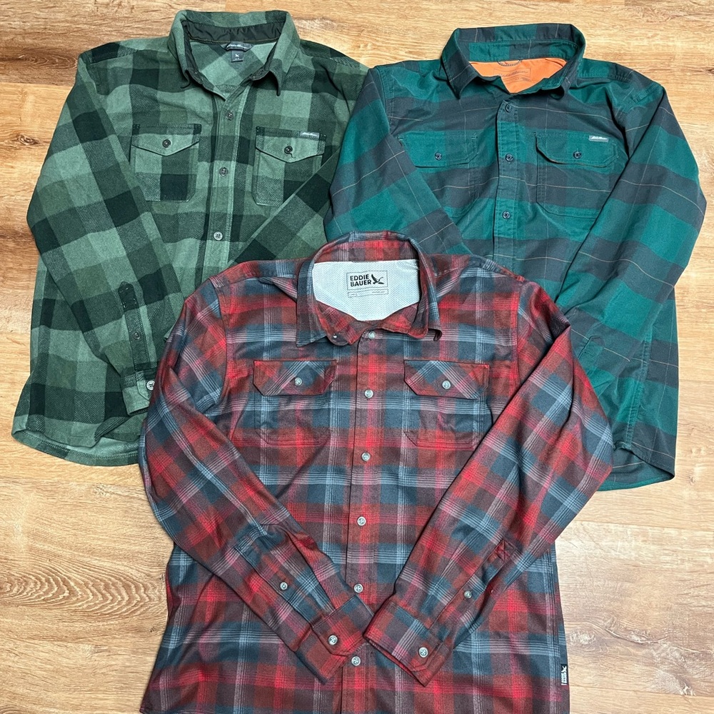 Eddie Bauer Performance Flannels sz Large